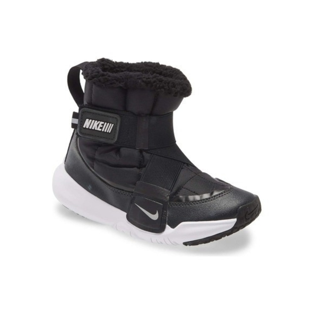 Nike Flex Advance Boots Black White Toddler Size 2.5C Winter Fleece DD0303-001